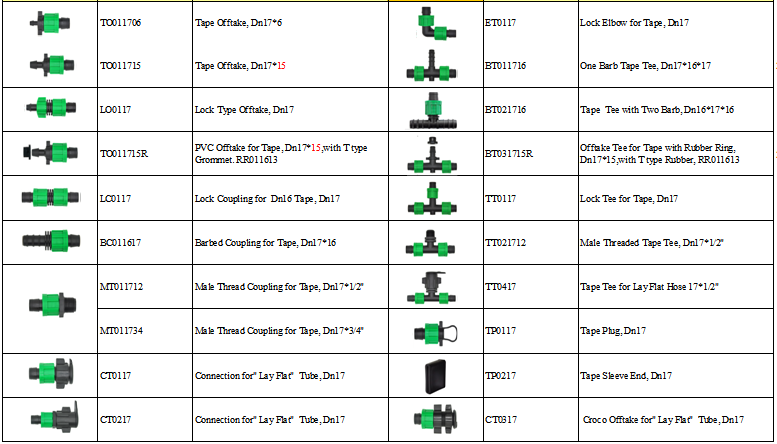 wholesale drip irrigation tape fittings