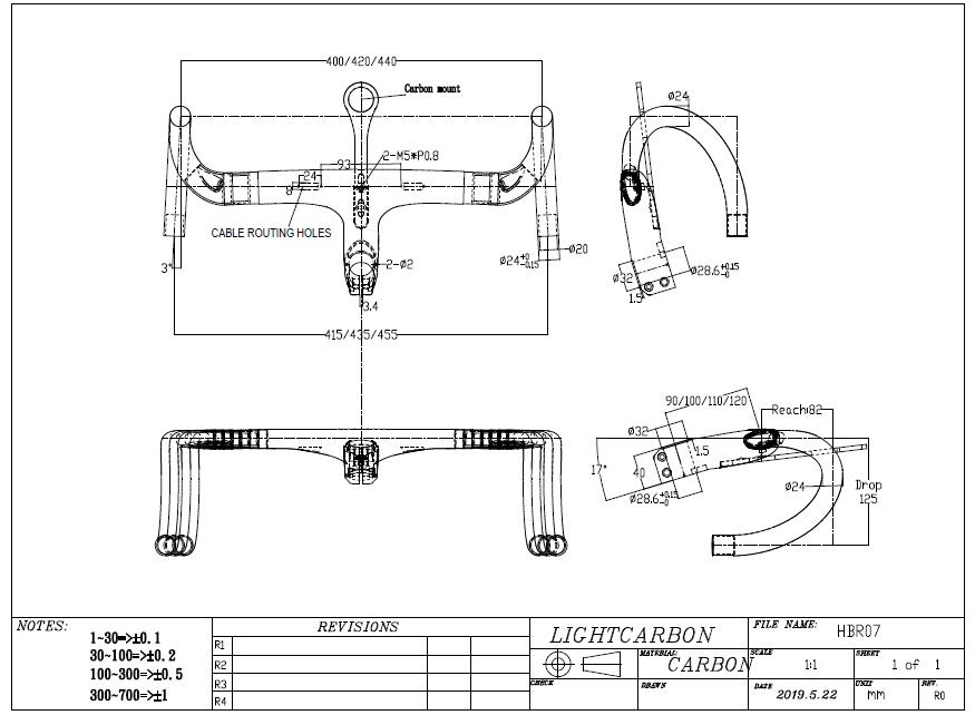 integrated road handlebar