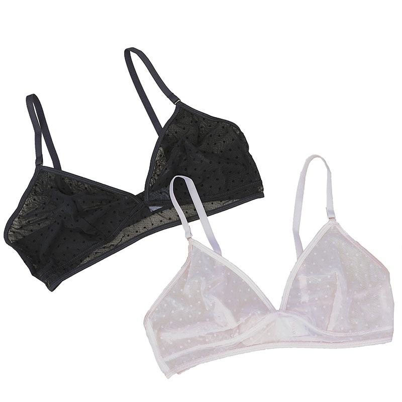 Mesh Polka Dot Bra