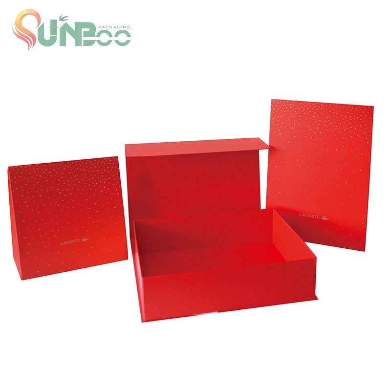 高级红颜色漂亮礼品盒和可折叠式sp-box058