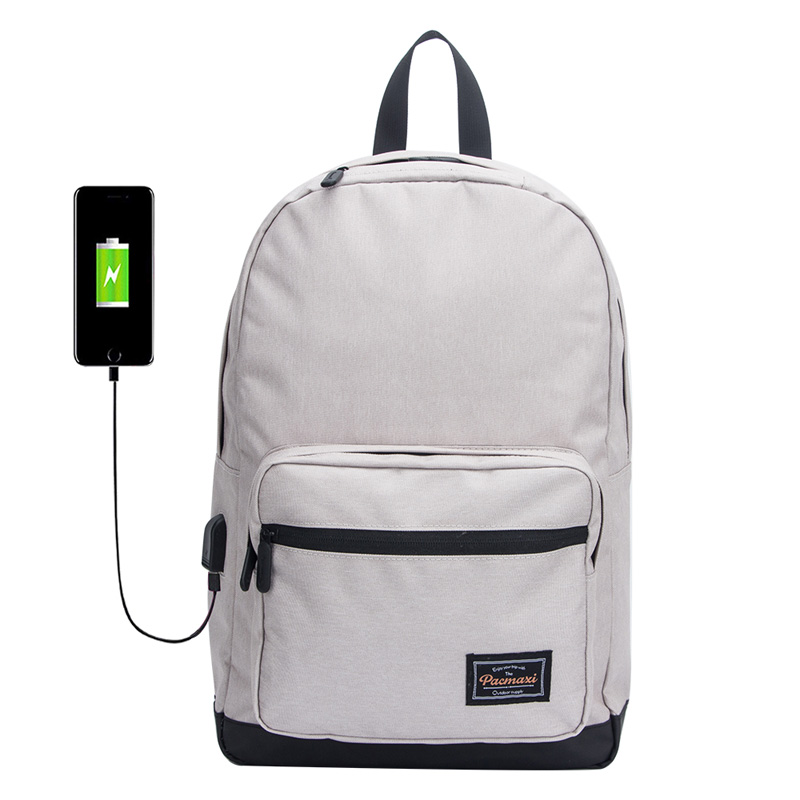 最新设计的 USB 充电端口时尚笔记本电脑背包，适合旅行和户外