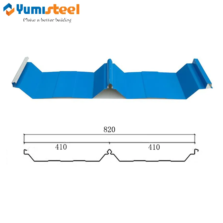 YX56-410-820镀锌屋面金属彩钢板