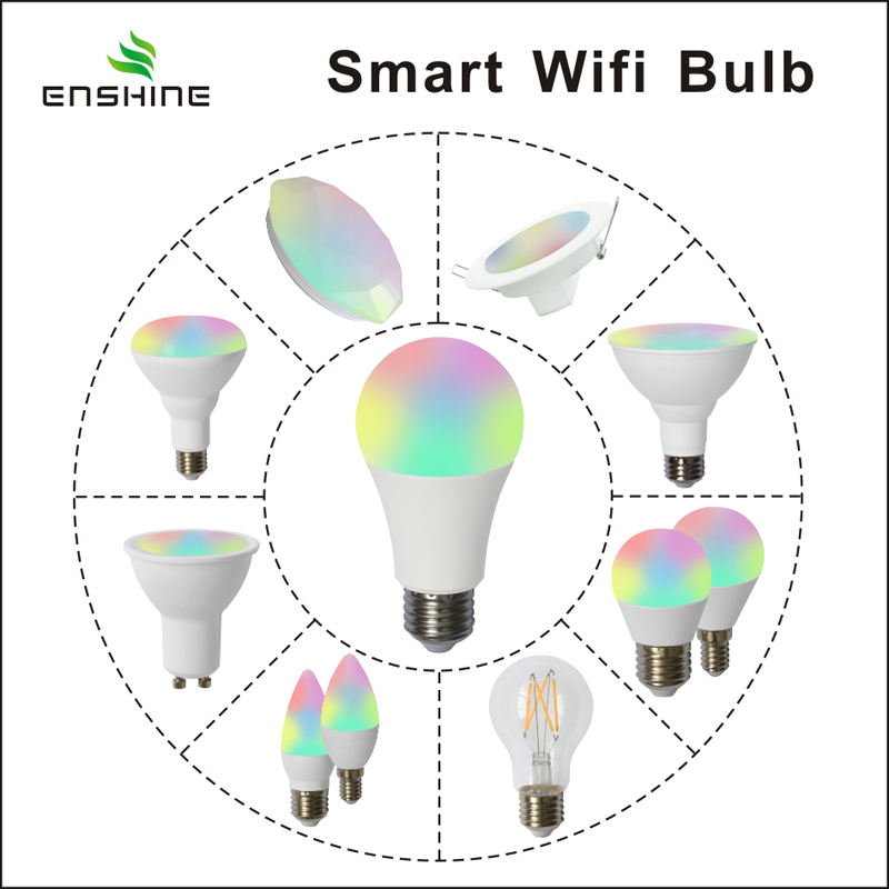 智能 Wifi 蓝牙 LED 灯泡 RGB+CW