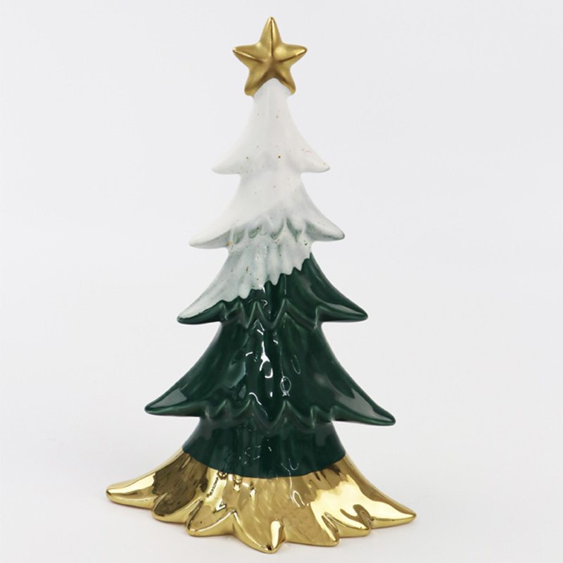 2020家庭装饰礼品桌面陶瓷圣诞树