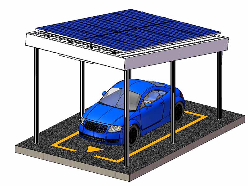 L型防水太阳能车架安装系统