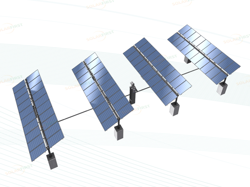 连接行水平单轴跟踪器太阳能跟踪系统