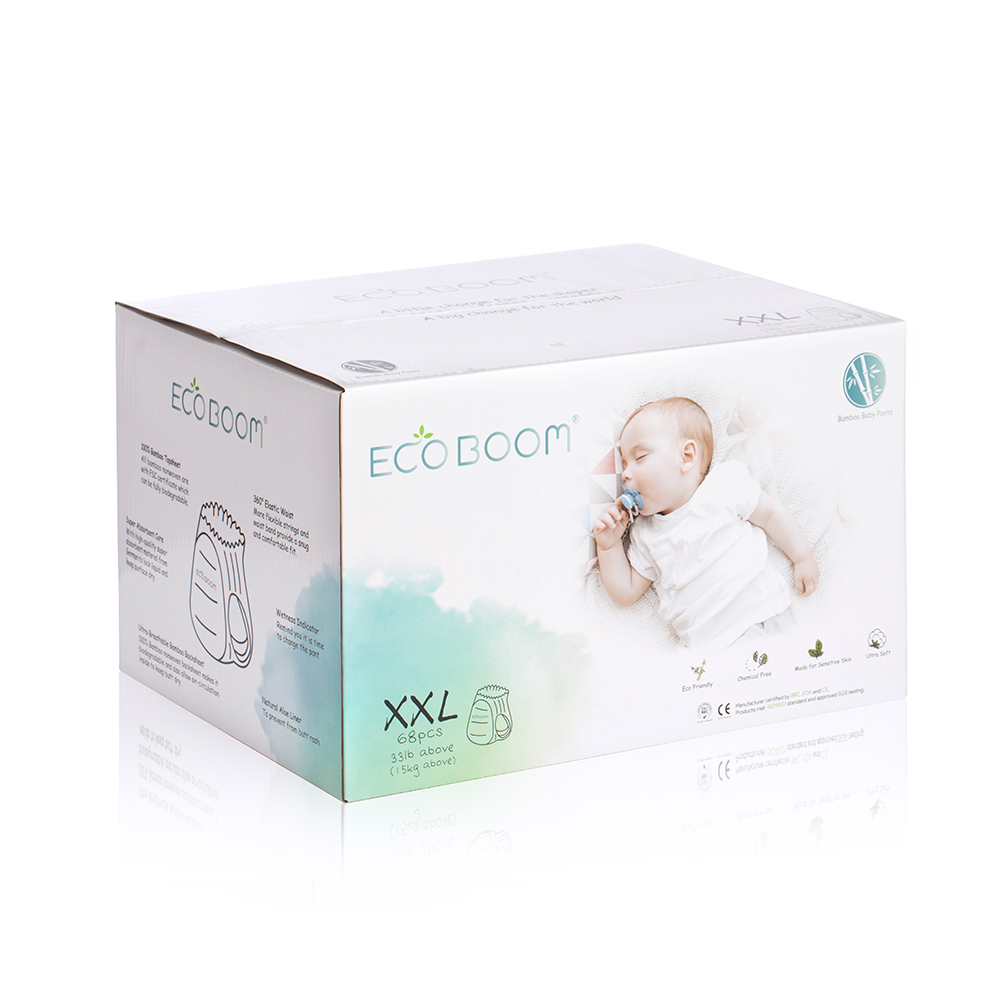 ECO BOOM 竹纤维婴儿可生物降解训练裤有机尿布 XXL