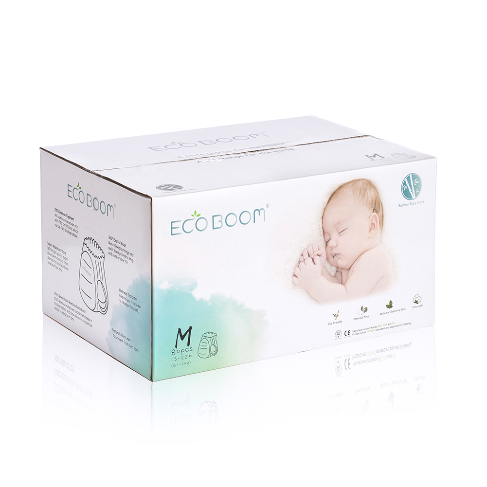 ECO BOOM Bamboo Baby 婴儿最佳尿布裤 M 码