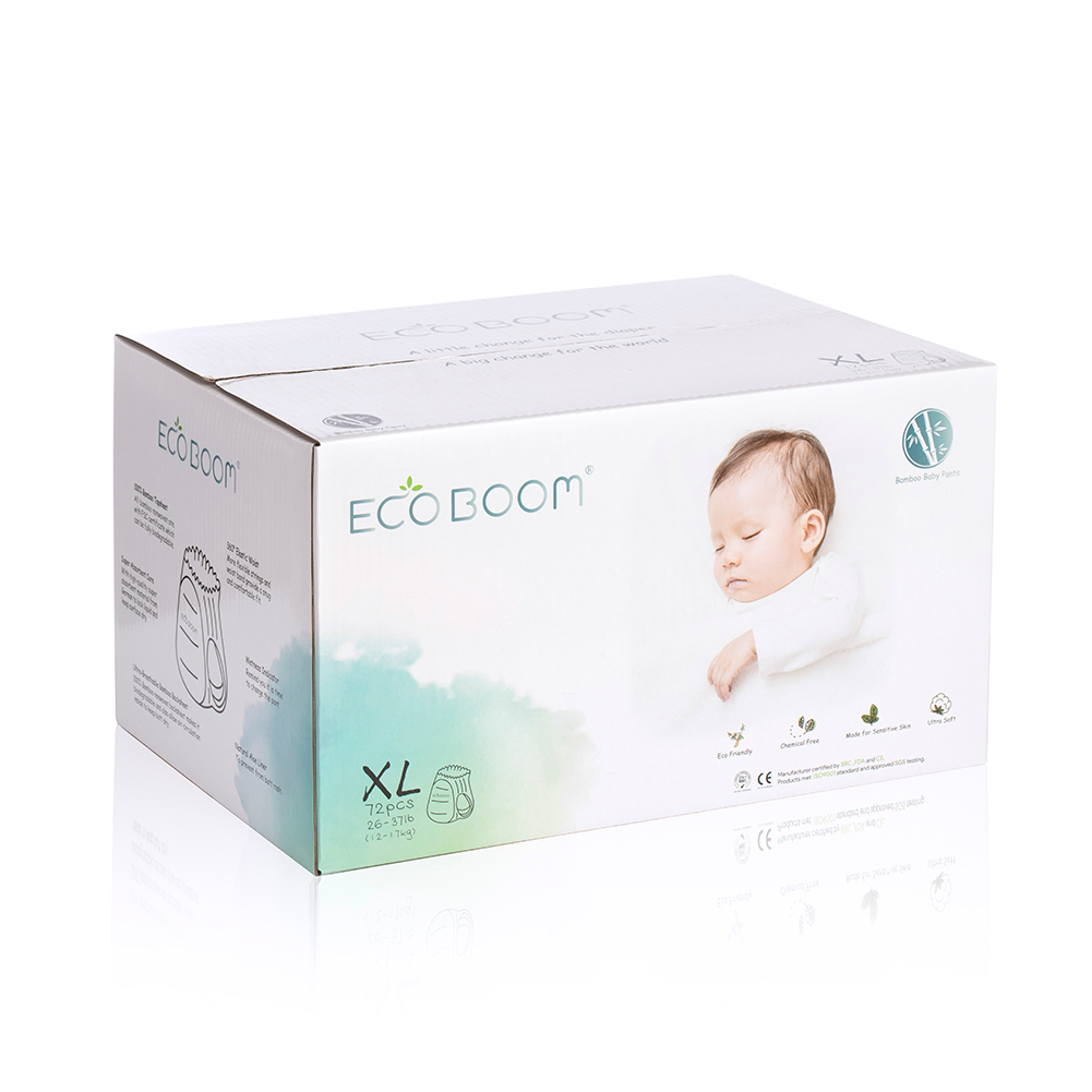ECO BOOM 竹纤维训练婴儿尿布裤可生物降解 XL 码