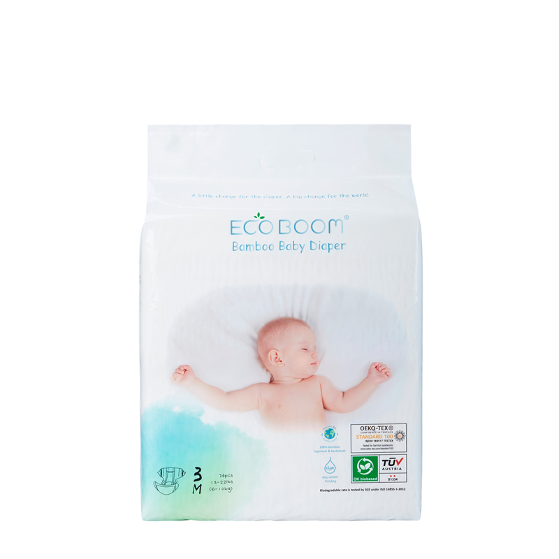 ECO BOOM 婴儿纸尿裤大包柔软防过敏 M 码
