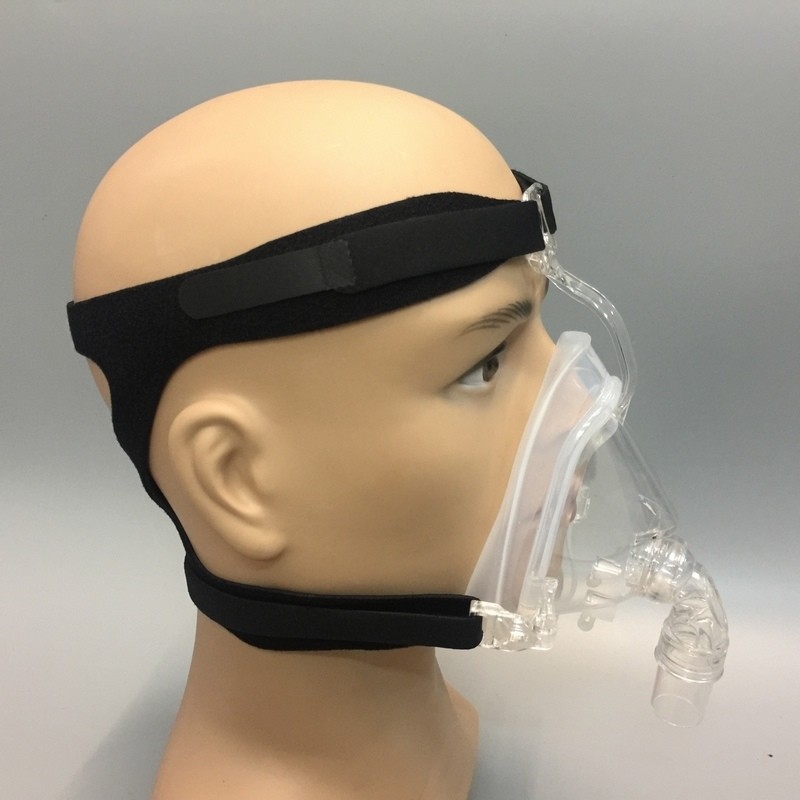全脸硅胶CPAP面具与头饰