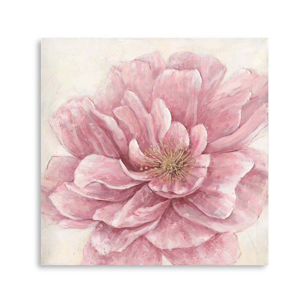 卧室画布上的定制粉红色花卉绘画涂料
