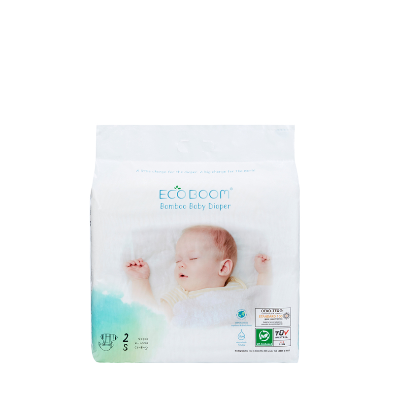 ECO BOOM 一次性婴儿竹纸尿布大包婴儿塑料袋 S